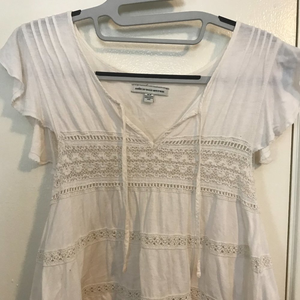 Cap Sleeve American Eagle Crop Top